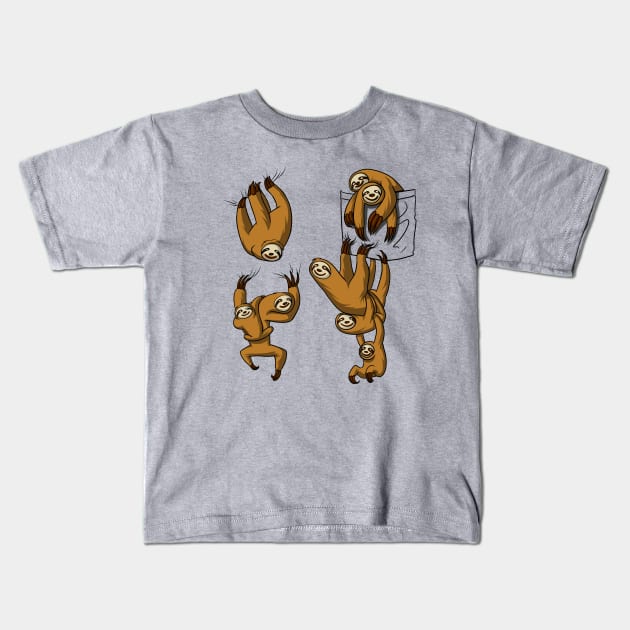 Sloth Pocket Kids T-Shirt by underheaven